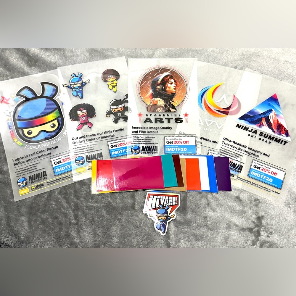 Ninja Heat Press Sublimation Transfers Samples